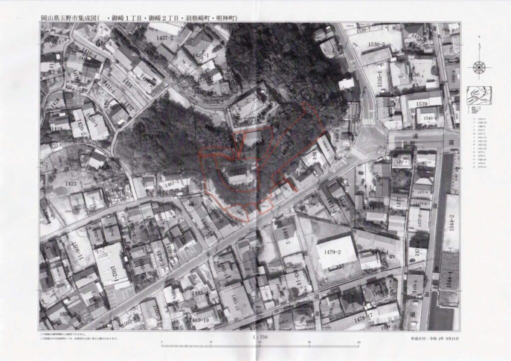 羽根崎町の物件周辺の航空地図