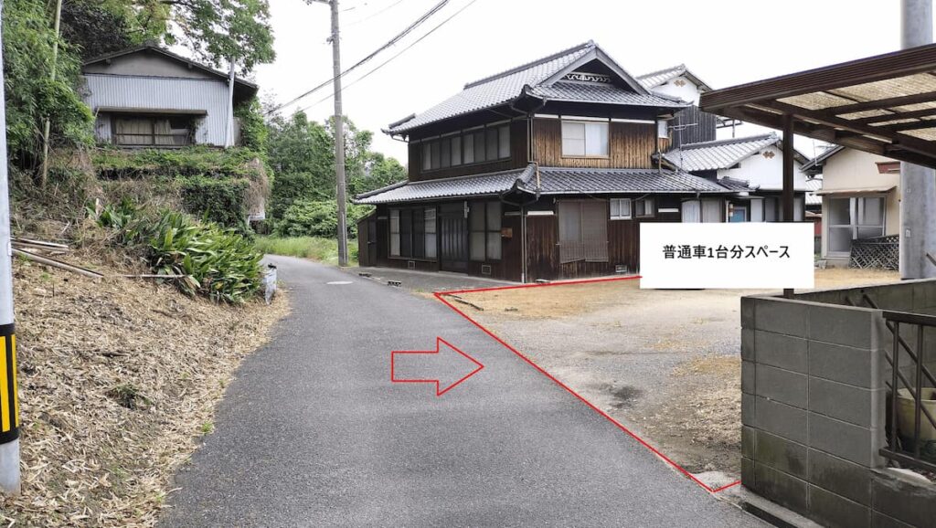 セットバック対象部分（赤線表示）